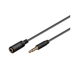 cavo audio goobay minijack 3.5mm est. 4p nero 3.0m [62480]