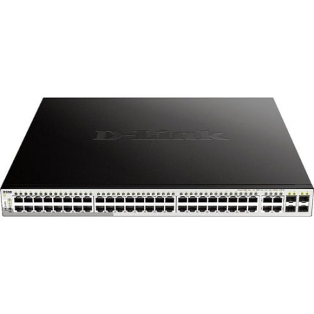 switch d-link 52 porte 48x10/100/1000/4xsfp poe nero [dgs-1210-52mp/e]