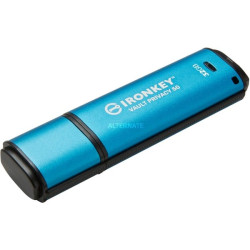 pen drive 32gb kingston ironkey vault privacy 50 usb 3.0 azzurro/nero