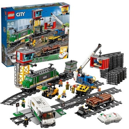 gioco da costruzione lego treno merci telecomandato multicolore 1202pz