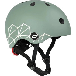casco protettivo scoot & ride xxs-s per bambini lines verde