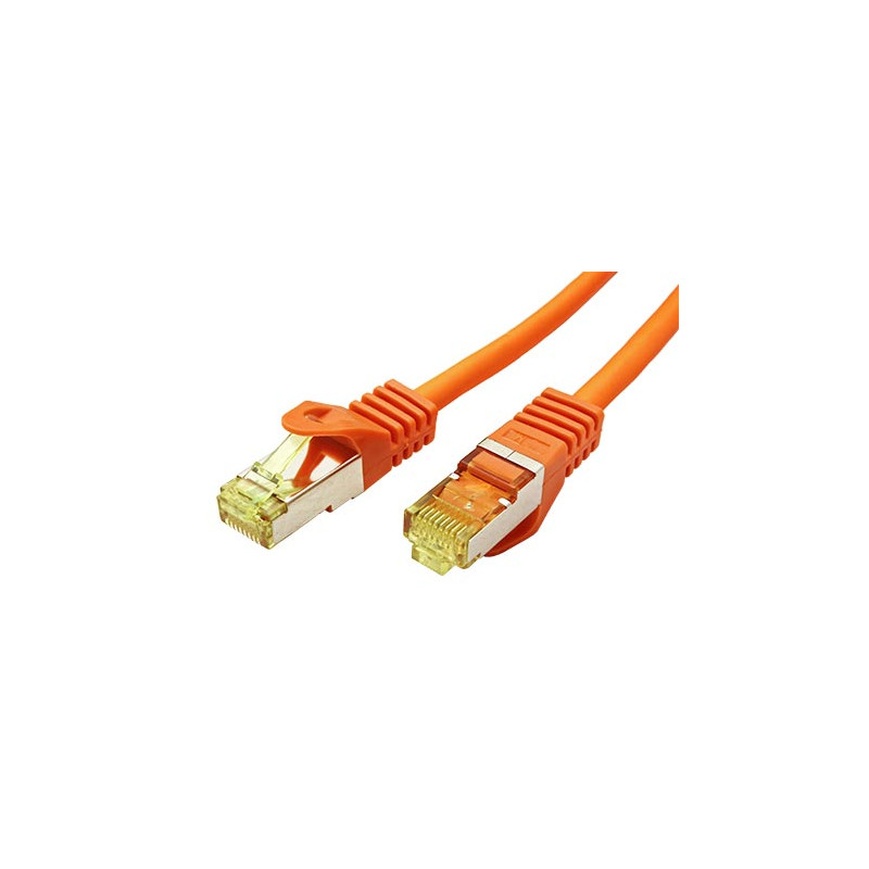 cavo di rete goobay rj-45 cat7 7.5m arancione [91633]