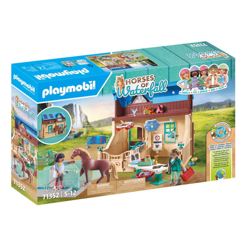 set da gioco playmobil horses of waterfall centro veterinario e di