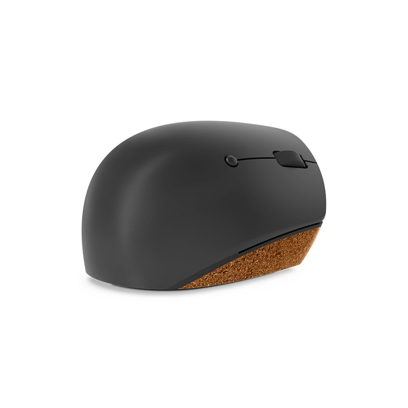 mouse lenovo go wireless/wired usb/ottico 2400dpi 6 tasti legno/grigio