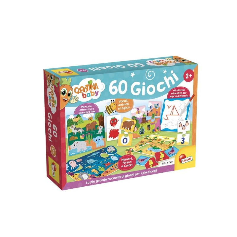 gioco educativo lisciani carotina baby 60 giochi multicolore [102877]