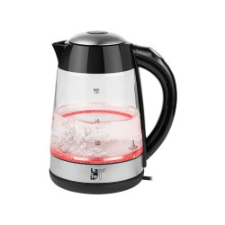 bollitore elettrico lafe ceg015 2200w 1.7l transparente/nero [lafcza46806]