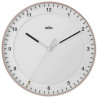 orologio analogico braun bc 17 pw dcf da parete quarzo rosa/bianco