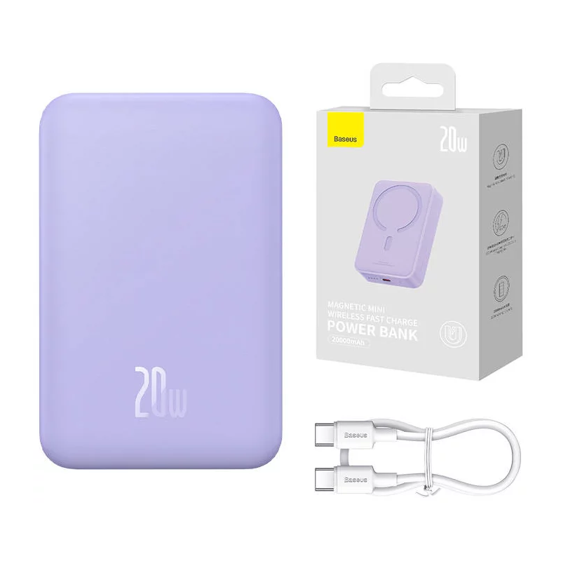 powerbank baseus magnetic mini 20000mah 20w viola [6932172628819]