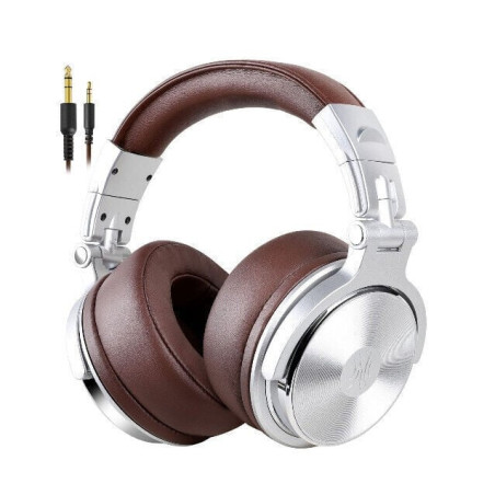 cuffieoneodio pro 40 padiglione per gaming 3.5mm/6.35mm marrone/argento