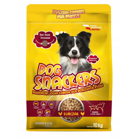 mangime secco per cani biofeed snackers adult pollo 10kg
