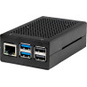 custodia joy-it in alluminio per raspberry pi 5 nero [rb-alucasep5-01b]