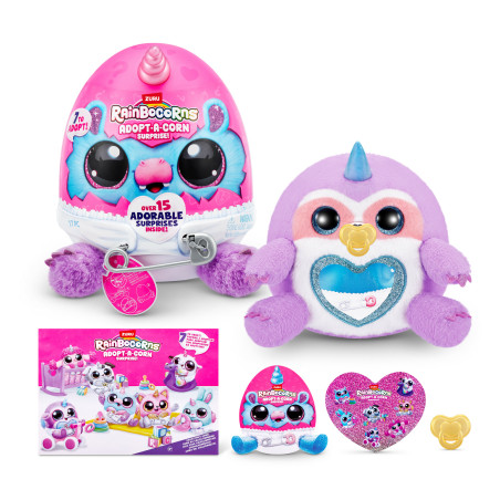 peluche zuru rainbocorns monstercorn surprise per bambini adopt-a-corn