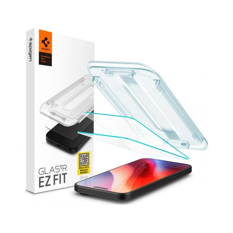 pellicola salvaschermo spigen ez fit glas.tr per apple iphone 16