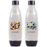 set bottiglie sodastream fuse bubble mosaic 1l blu 2pz [fuse bm]
