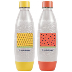 set bottiglie sodastream fuse water pomelo 1l giallo/arancione 2pz