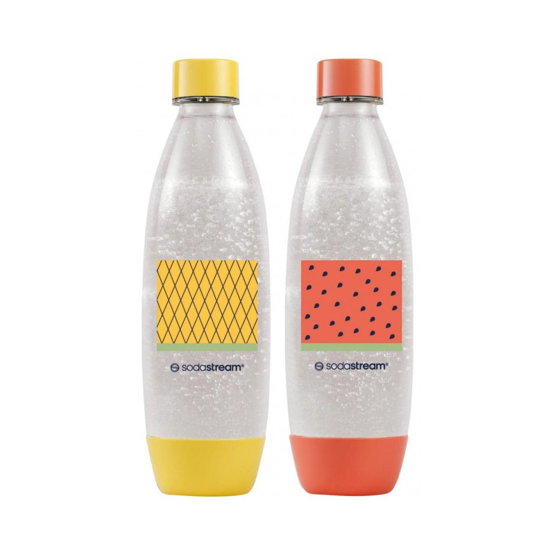 set bottiglie sodastream fuse water pomelo 1l giallo/arancione 2pz