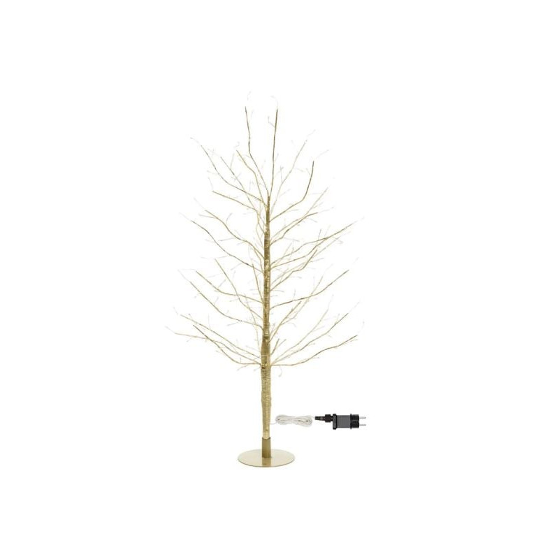 albero di natale lotti con 240 microled per uso interno 90cm champagne