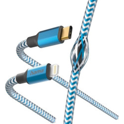 cavo hama reflective usb tipo-c 1.5m blu [akhamtu00201561]