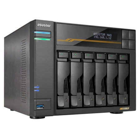 nas 16gb asustor lockerstor 6 gen3 as6806t 2.3ghz nero [90-as6806t00-mf30]