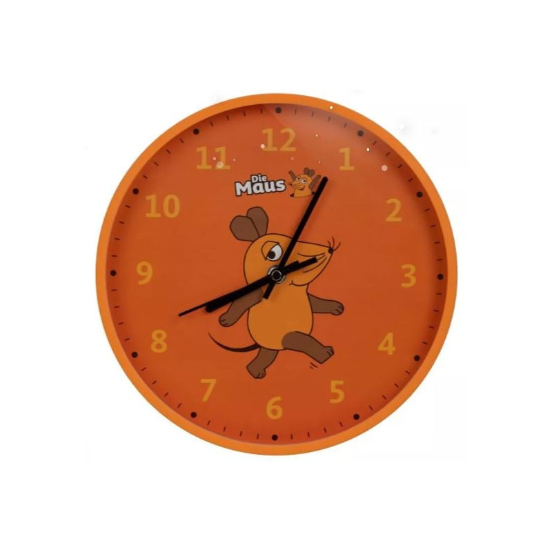 orologio da parete per bambini diemaus 6+ 1xaa/1.5v 25cm arancione