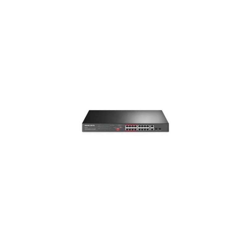 switch mercusys ms118cp 16 porte 10/100 mbps nero