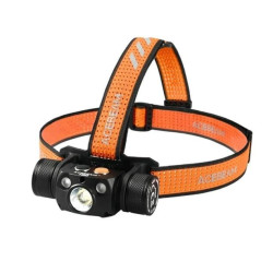 lampada frontale led acebeam h30 r+uv 6500k 4000lm nero/arancione