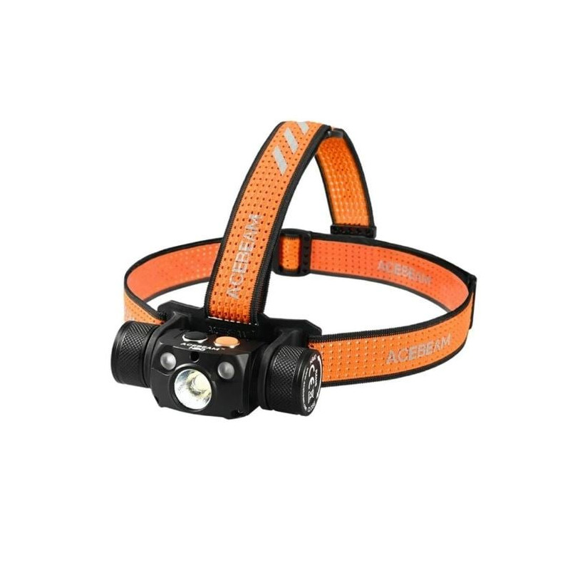 lampada frontale led acebeam h30 r+uv 6500k 4000lm nero/arancione