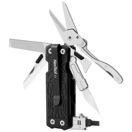 coltello tascabile nextool pocket tool 10 funzioni nero/argento [ne20287a]