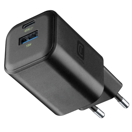 alimentatore da rete cellularline 65w nero