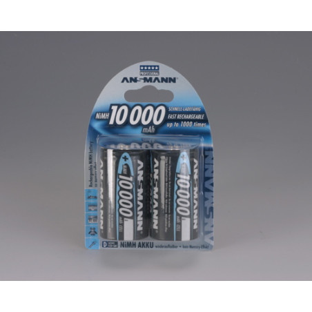 pila ricaricabile ansmann 2 pz. nimh 10000 mono d 9300 mah [5030642]