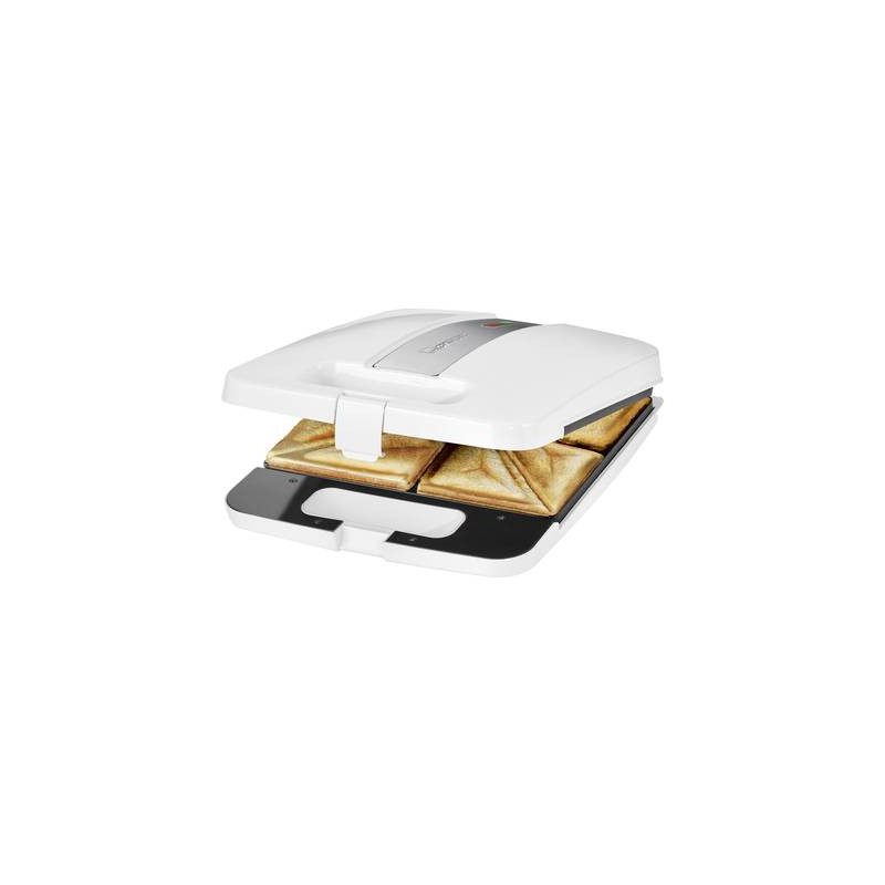 piastra per sandwich clatronic st3629 4-fach bianco-argento