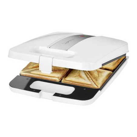 piastra per sandwich clatronic st3629 4-fach bianco-argento