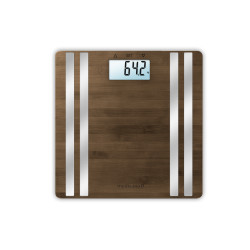 bilancia pesapersone elettronica medisana bs 552 180kg bamboo/argento