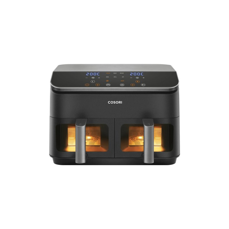 friggitrice ad aria calda cosori dual basket 1750w 8.5l nero [caf-r901-aeu]