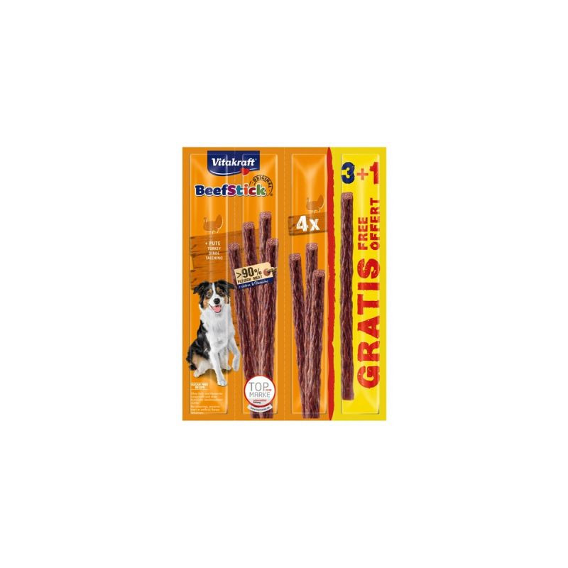 cibo secco vitakraft beef stick 3+1 con carne di tacchino per cani
