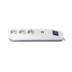 presa multipla rev ice 3-prese usb e interr 1.4m bianco [0014348100]
