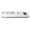 presa multipla rev ice 3-prese usb e interr 1.4m bianco [0014348100]