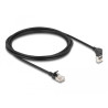 cavo di rete delock rj-45 cat.6a s/ftp angolato 2m nero [80288]