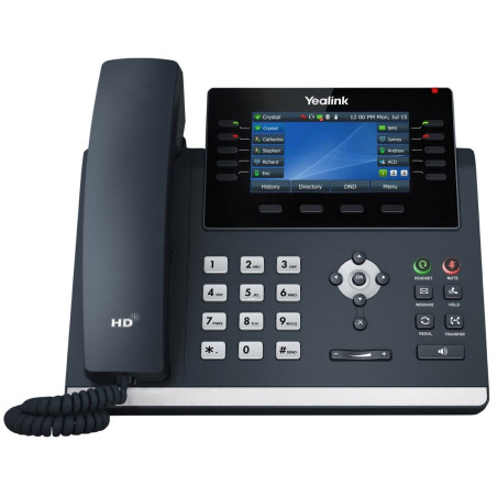 telefono ip yealink sip-t44u con 12 account sip nero [sip-t44u]