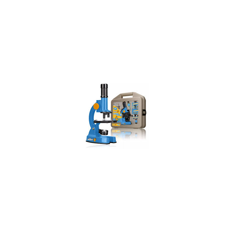 kit microscopio diemaus per bambini con custodia blu [9810300]