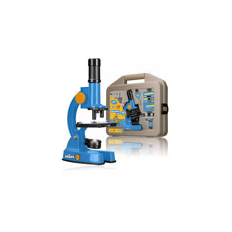 kit microscopio diemaus per bambini con custodia blu [9810300]