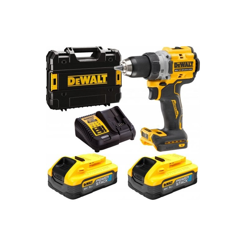trapano avvitatore dewalt a batteria 18v 5.0ah 2000rpm 5000mah nero/giallo