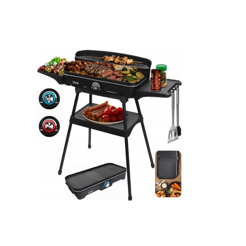 griglia elettrica da giardino eldom ideal ik1703 5in1 pieghevole