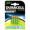 Pila ricaricabile duracell 4 pz. staycharged micro aaa mini stilo