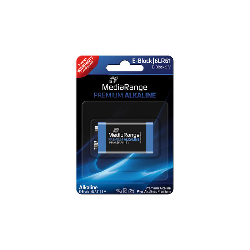 pila mediarange 1 pz. e-block 9v blister (9v/6f22 ) [mrbatterie