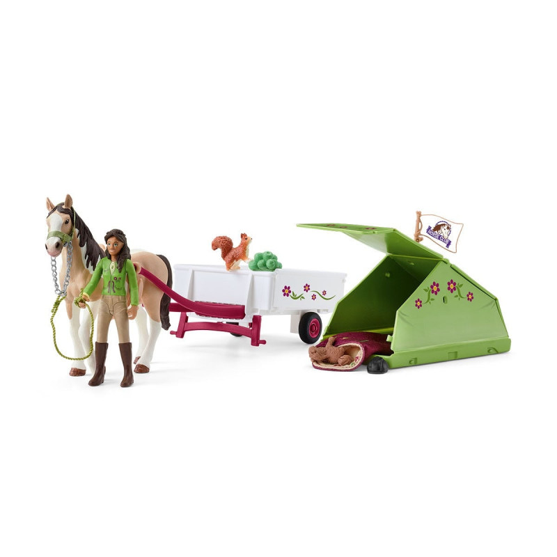 figurina schleich horse club il viaggio in campeggio di sarah multicolore