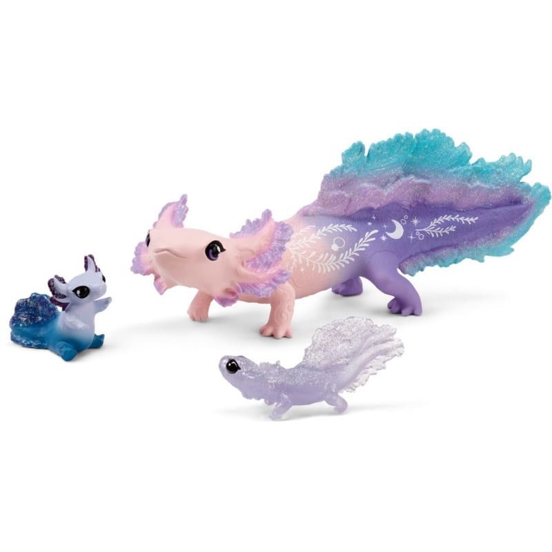 figurine schleich bayala axolotl discovery set multicolore [42628]