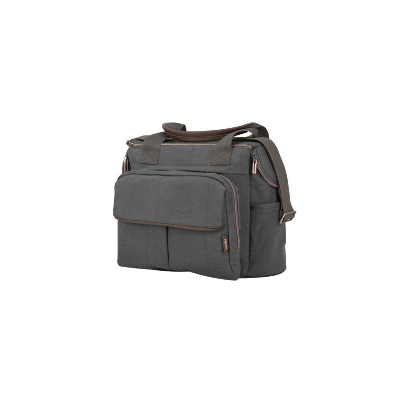 borsa inglesina dual bag aptica per passeggino grigio velluto