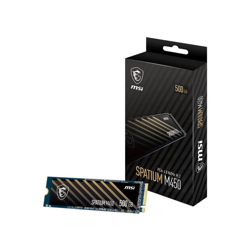 ssd 500gb msi spatium m450 m.2 2280 pcie 4.0x4 nvme 3600 mb/s nero[s78-440k190-p83]