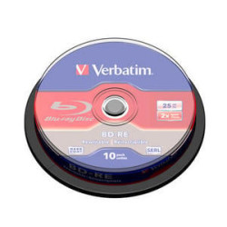 Confezione blu-ray verbatim 25gb spin 2x singolo strato 10-pz